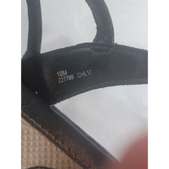 BORN BøC LEATHER Cora Size 10M SANDALS Comfort Strapback BUCKLE Adjustable Black - Picture 7 of 7